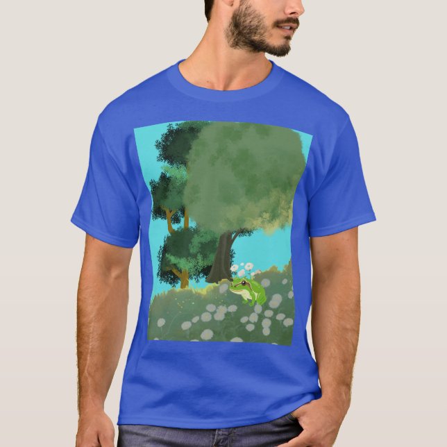 CAMISETA ARTE DA ÁRVORE DIGITAL E DAS MARGARIDAS (Frente)