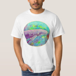 Camiseta Arte da baleia de Humpback do Batik