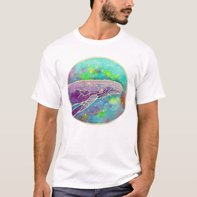 Camiseta Arte da baleia de Humpback do Batik (Frente)