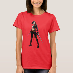 Camiseta Arte da banda desenhada do pelotão   Katana do
