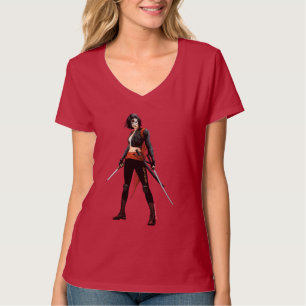 Camiseta Arte da banda desenhada do pelotão Katana do