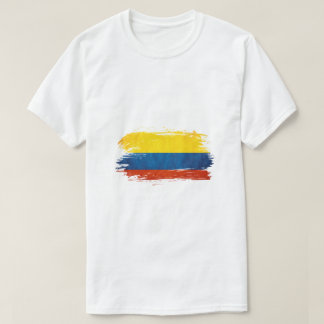 Camiseta Arte da Bandeira da Colômbia