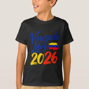Camiseta Arte da Bandeira da Liberdade Patriótica Venezuela