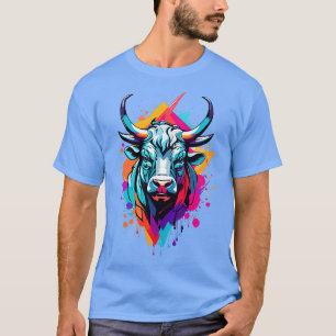 Camiseta Arte Da Cabeça De Touro