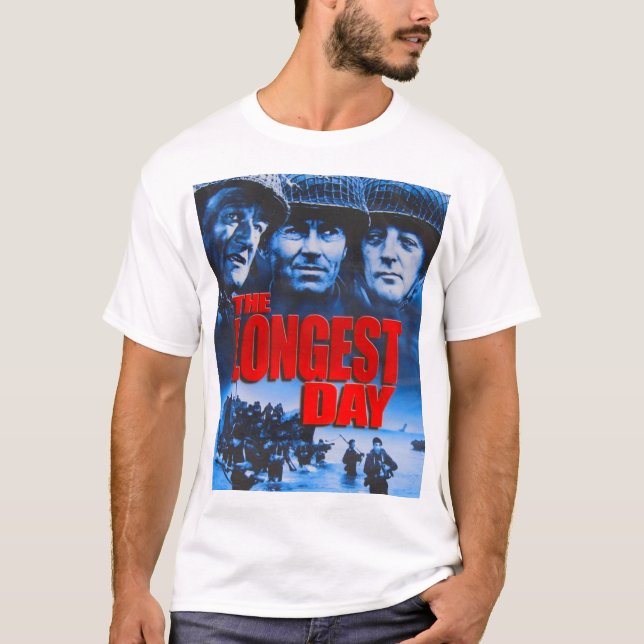 Camiseta arte da capa do filme O Mais Longo dos Dias  (Frente)