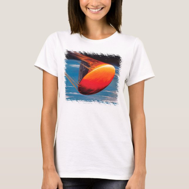 Camiseta Arte da Cápsula Espacial do Módulo de Comando Apol (Frente)