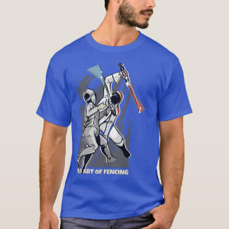 Camiseta Arte da Cerca Esportiva para Fencer Funny Fe
