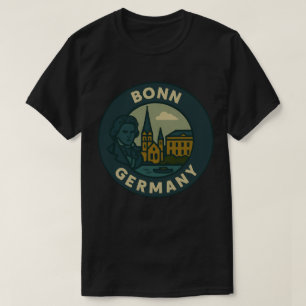 Camiseta Arte da Cidade de Bonn Alemanha