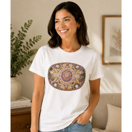 Camiseta Arte da Deusa Oceânica Espiritual Nautilus