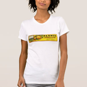 Camiseta Arte da etiqueta dos abricós de Paonia