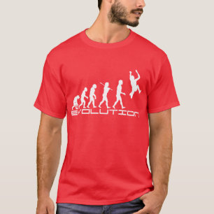 Camiseta Arte da evolução do esporte do salto triplo de