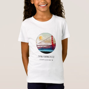 Camiseta Arte da ilustração do Golden Gate de San Francis