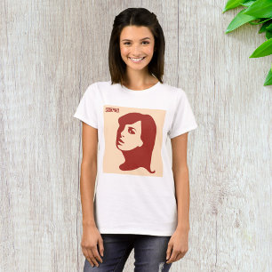 Camiseta Arte da Ilustração Mundialista da Mulher Retroativ