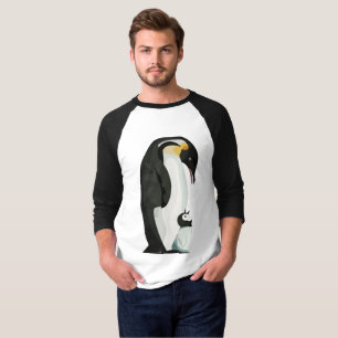 Camiseta Arte da ligação entre pais e filhotes de pinguim