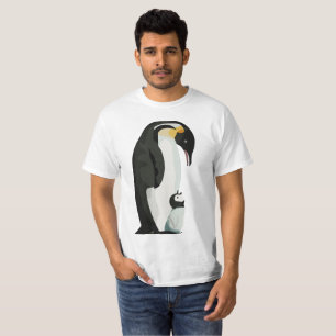Camiseta Arte da ligação entre pais e filhotes de pinguim