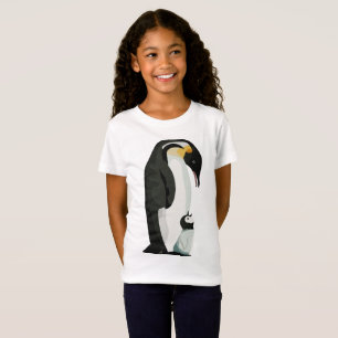 Camiseta Arte da ligação entre pais e filhotes de pinguim
