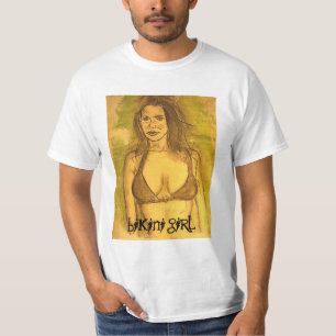 Camiseta arte da menina bikini