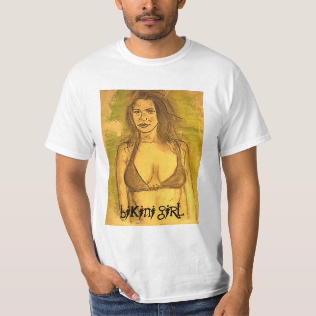 Camiseta arte da menina bikini (Frente)