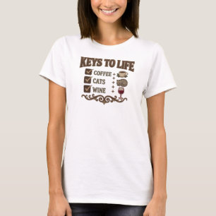 Camiseta Arte da Moda Vermelha Contemporânea CAFÉ ENTÃO VIN