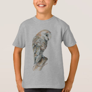 Camiseta Arte da natureza do pássaro da coruja de celeiro