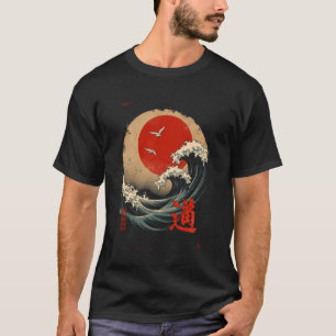 Camiseta arte da onda japonesa