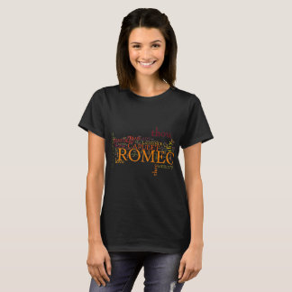 Camiseta Arte da palavra de Romeo e de Juliet
