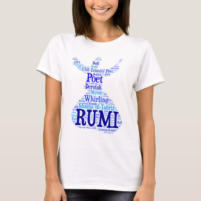 Camiseta Arte da palavra de Rumi (Frente)