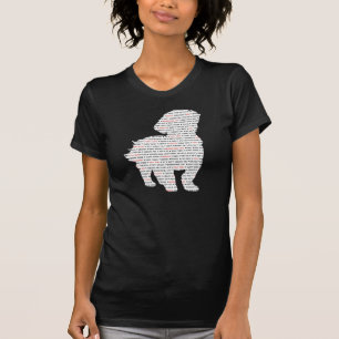 Camiseta Arte da palavra de Shih Tzu