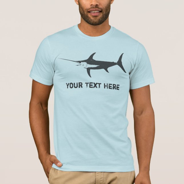Camiseta Arte da pesca do espadarte (Frente)