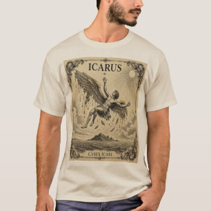 Camiseta Arte da Queda de Ícaro Vintage Mitologia Grega