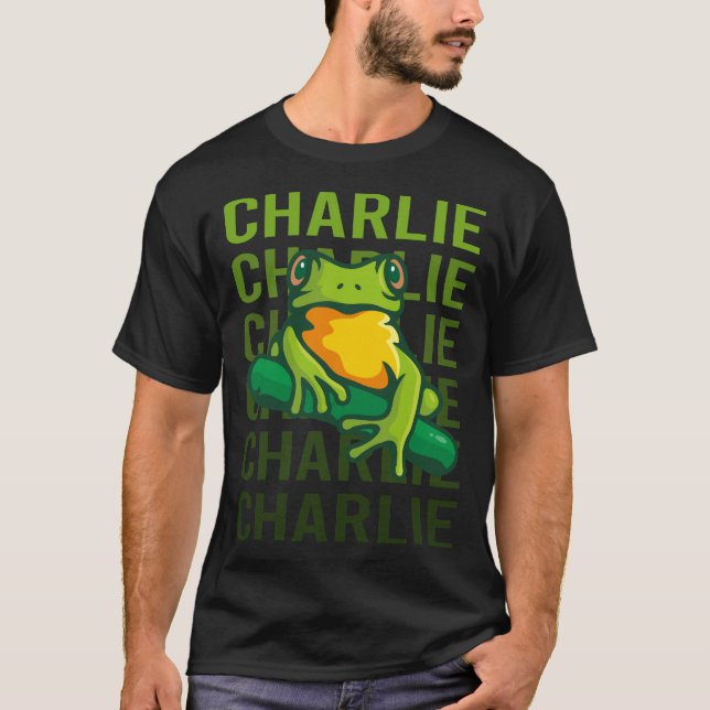 Camiseta Arte da Rã - Nome Charlie (Frente)