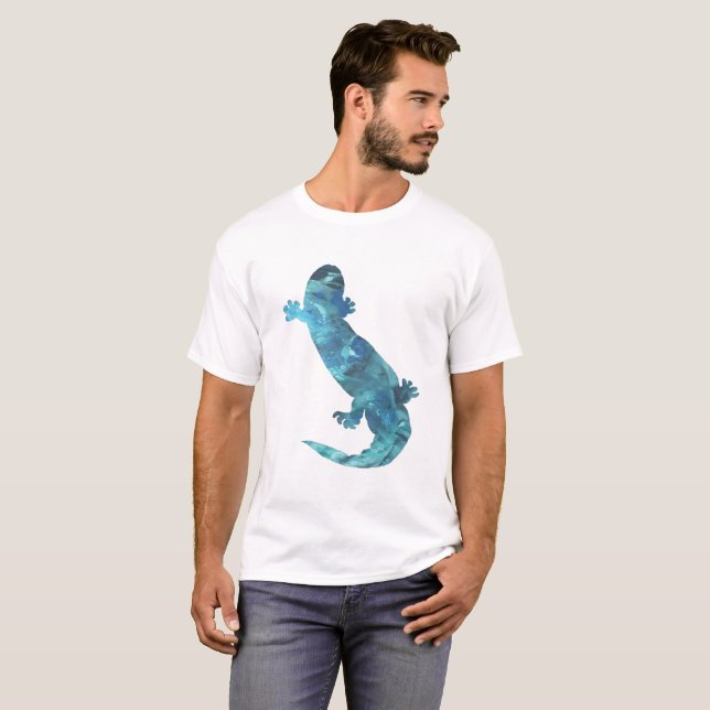 Camiseta Arte da salamandra de Hellbender (Frente Completa)