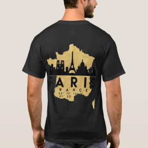 Camiseta Arte da Silhueta de Paris França