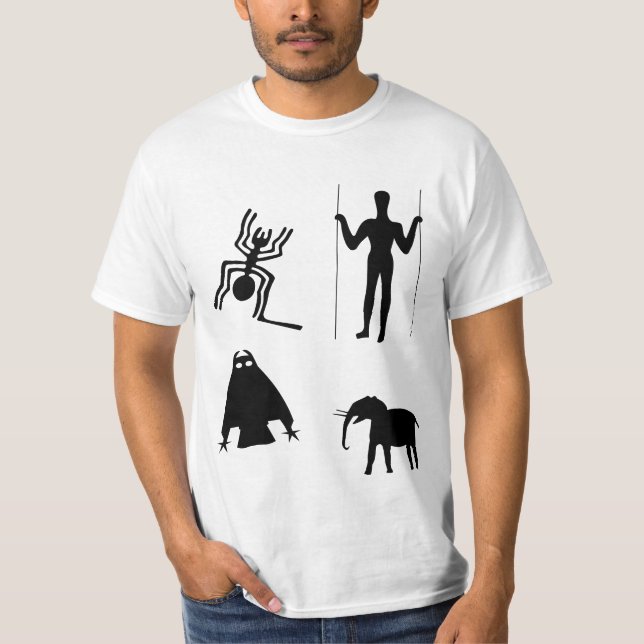Camiseta Arte da Terra Tribal Antiga - Animais Antigos (Frente)