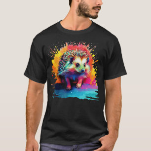 Camiseta Arte de abertura colorida do Amante de os animais