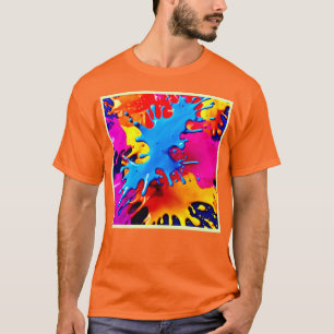 Camiseta Arte de abertura de cores vivas