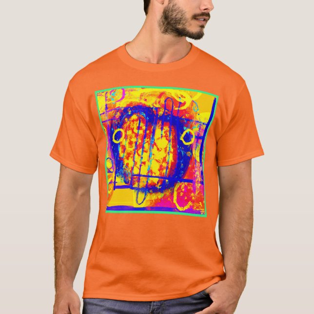 Camiseta Arte de Abstrações Vibrantes Modernas (Frente)