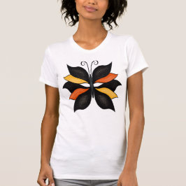 Camiseta Arte de Abstrato de Borboleta bonito