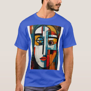 Camiseta Arte de Abstrato de rosto confusa