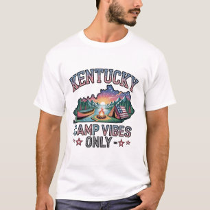 Camiseta Arte de Acampamento Apenas Vibrações de Kentucky