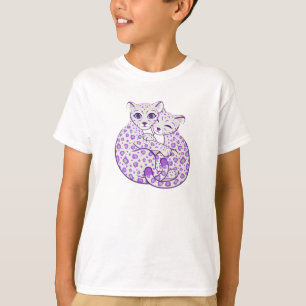 Camiseta Arte de afago de Cubs do leopardo de neve