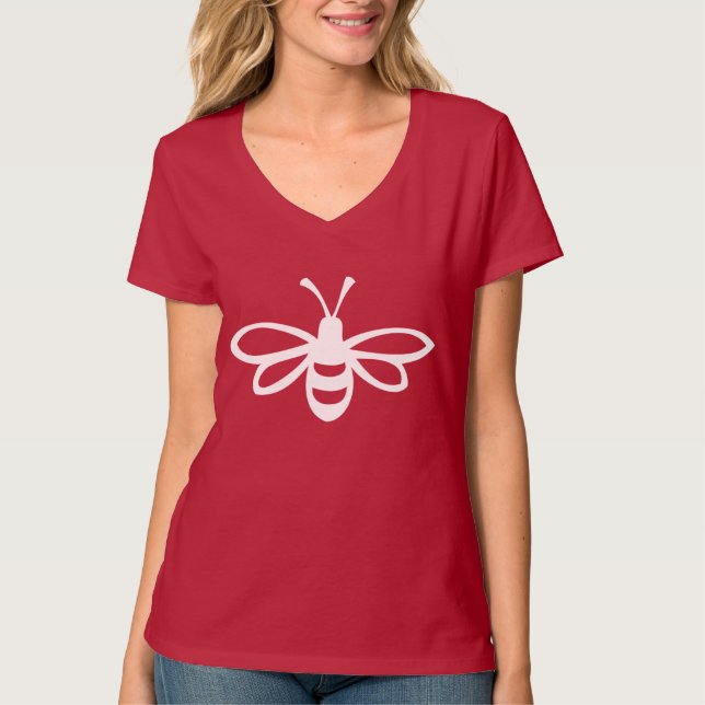 Camiseta Arte de Água-Forte Vintage de Abelha Melífera Biol (Frente)