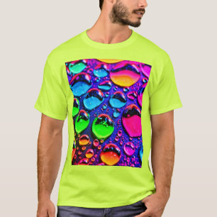 Camiseta Arte De Água Neon Brilhante