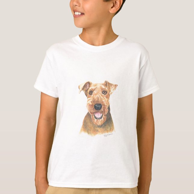 Camiseta Arte de Airedale Terrier (Frente)