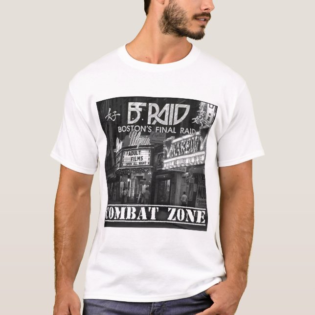 Camiseta Arte de Álbum da Zona de Combate B.F. Raid  (Frente)