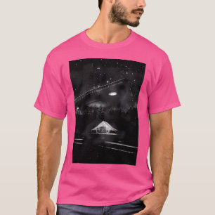 Camiseta Arte de Alienígena Triangular de Artesanato Ufo Tr