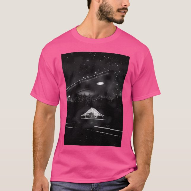 Camiseta Arte de Alienígena Triangular de Artesanato Ufo Tr (Frente)