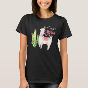 Camiseta Arte de Alpaca em Aquarela Deserto Cactos Lhama Am