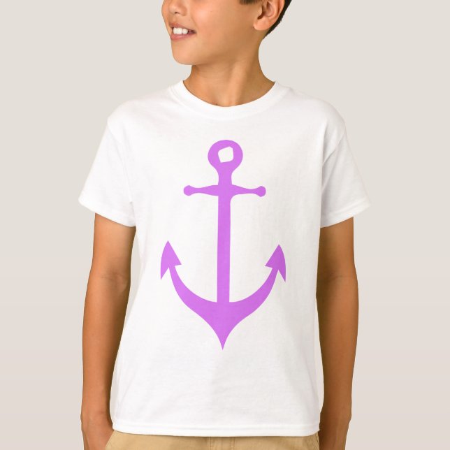 Camiseta Arte de Âncora Roxa (Frente)