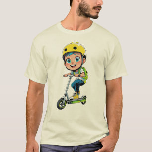 Camiseta Arte de Anime de Garoto Skatista Legal